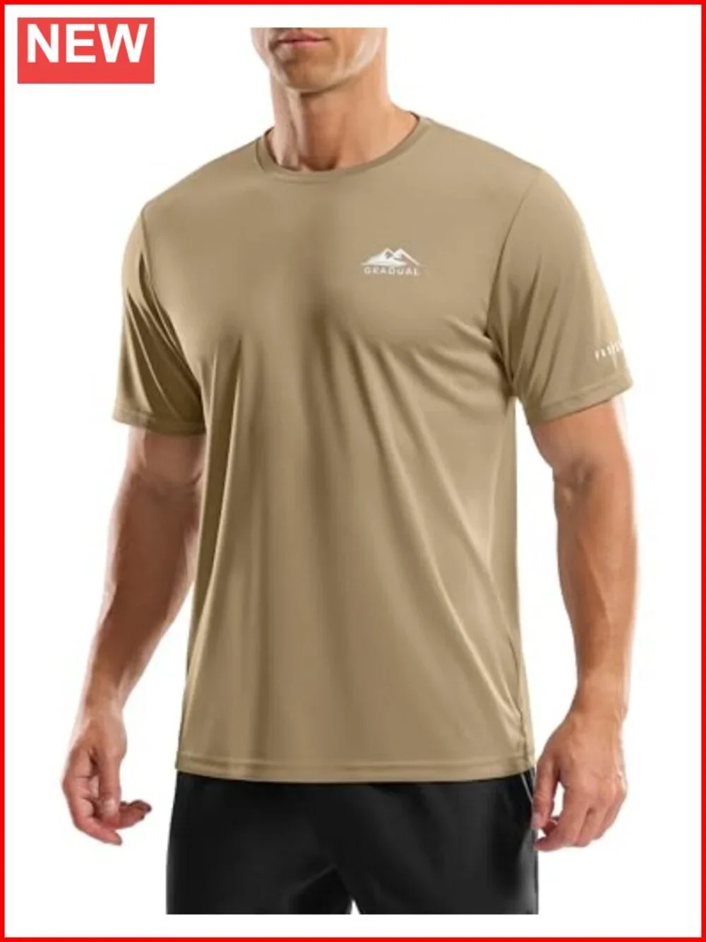 Men's UPF 50+ Sun Protection Swim Shirt Rash Guard Quick Dry 4-Way Stretch